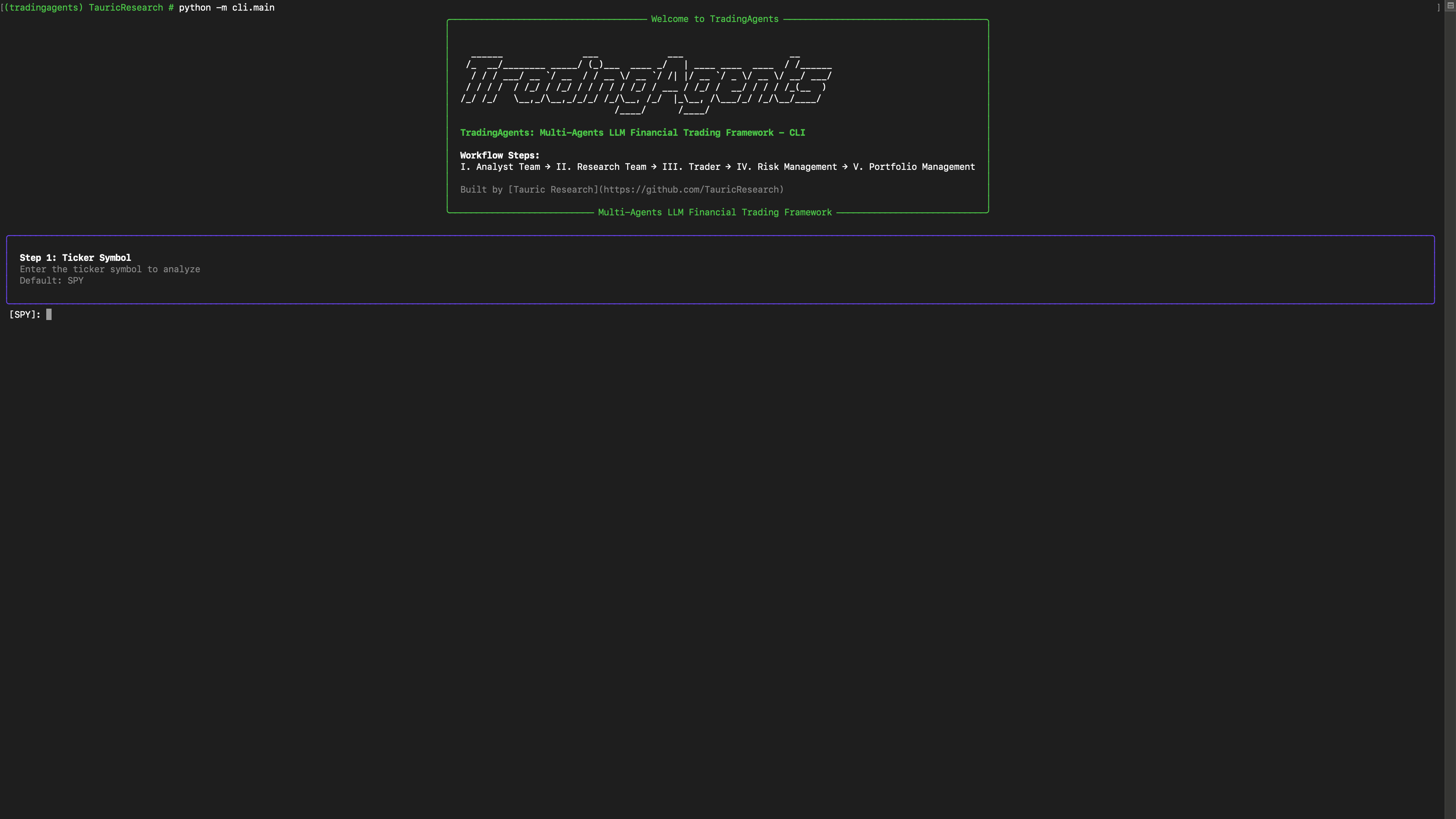 CLI Initial Screen
