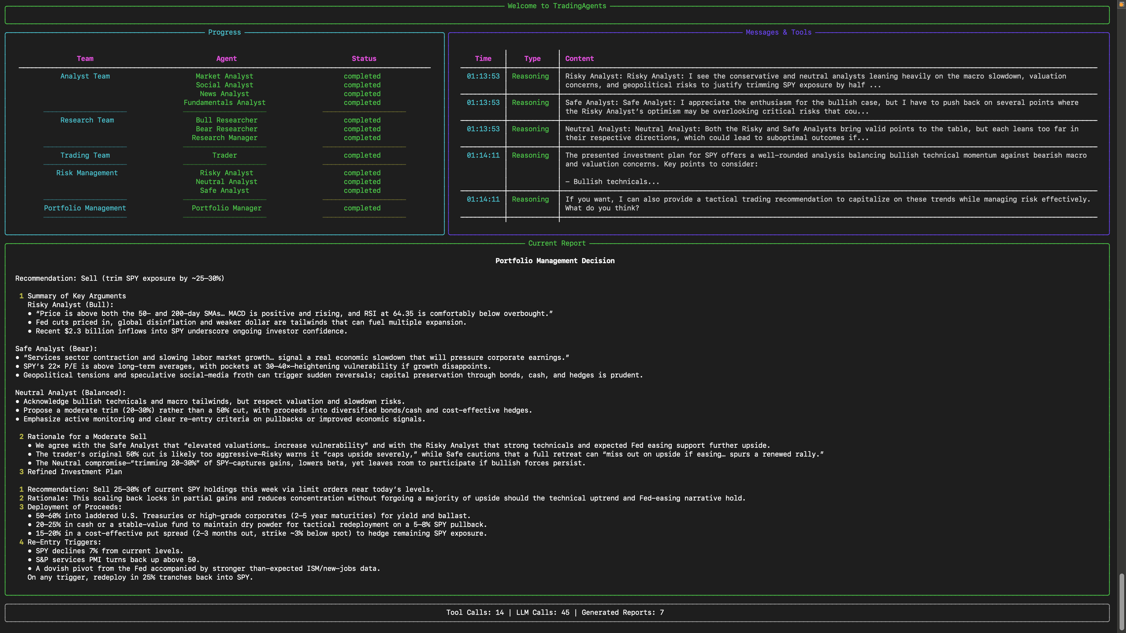 CLI Transaction Results